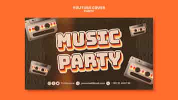 Free PSD party template design
