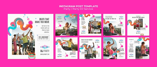 Free PSD party template design