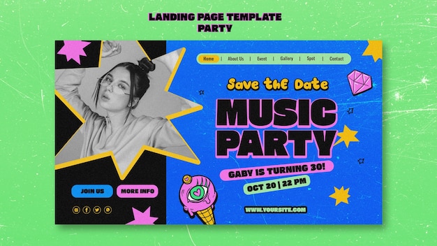 Free PSD party  template design