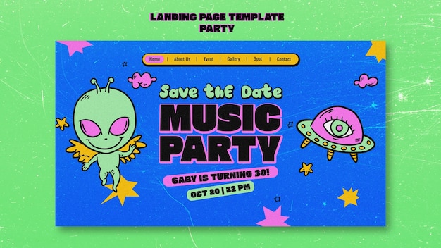 Free PSD party  template design