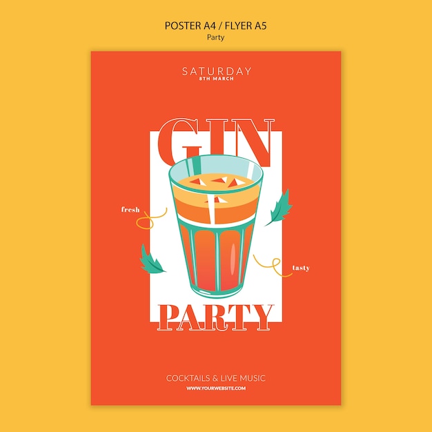 Free PSD party  template design