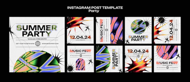 Free PSD party template design