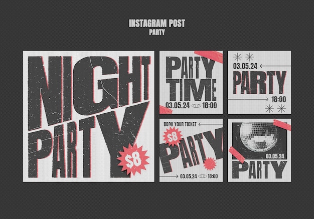 Free PSD party template design