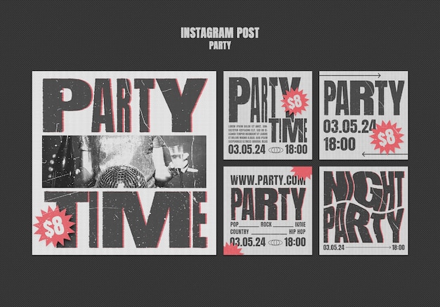 Free PSD party template design