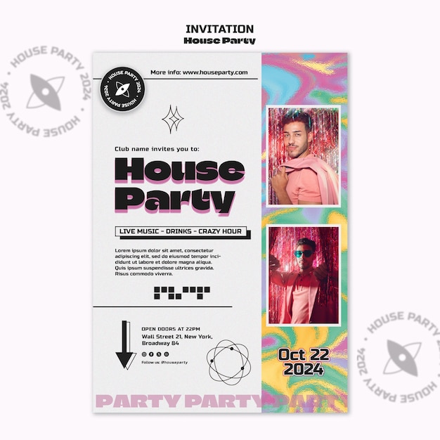 Free PSD party template design