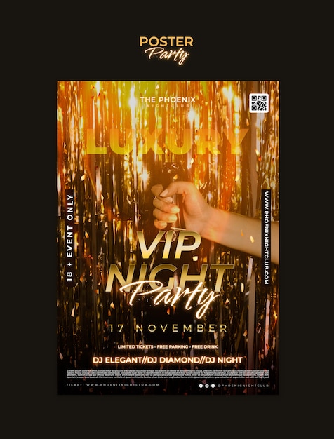 Free PSD party template design