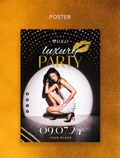 Free PSD party  template design