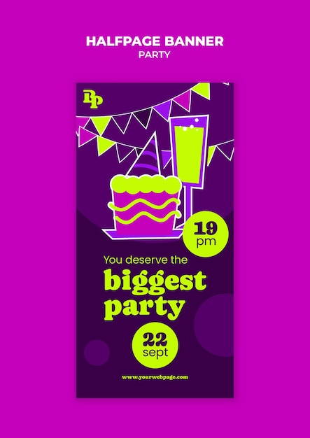 Free PSD party template design