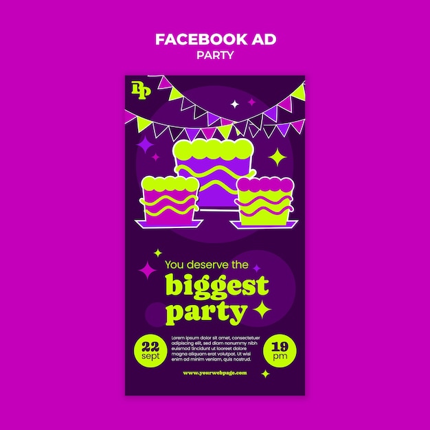 Free PSD party template design