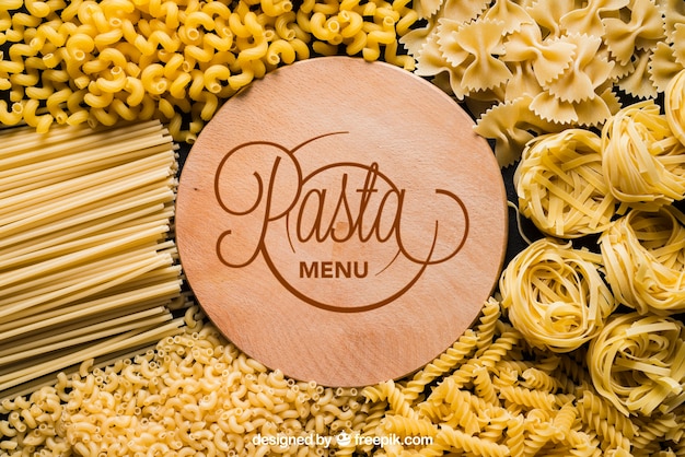 Download Free Psd Pasta Mockup With Board