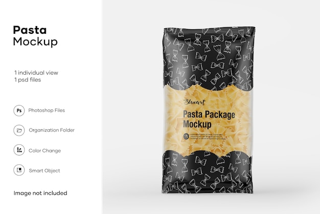 Download Premium PSD | Fiocchi rigati pasta mockup