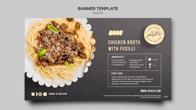 Pasta shop banner template