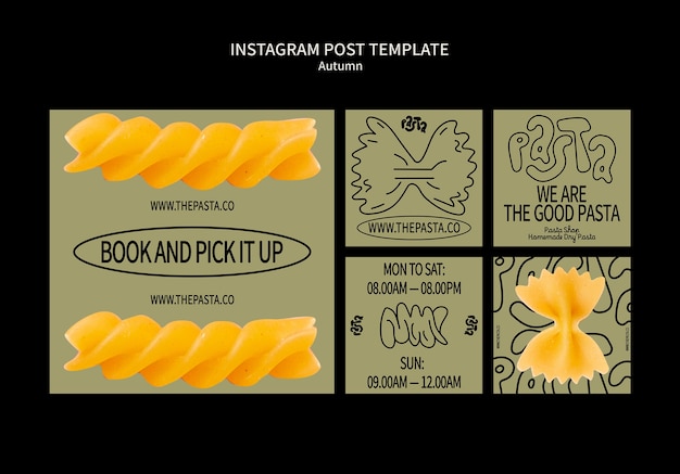 Free PSD pasta template design