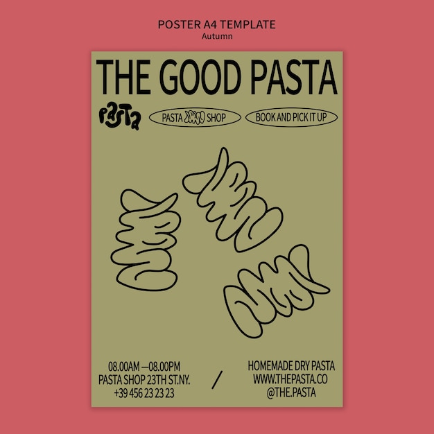 Free PSD pasta template design