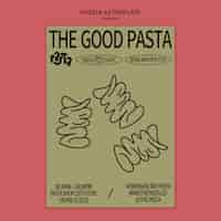 Free PSD pasta template design