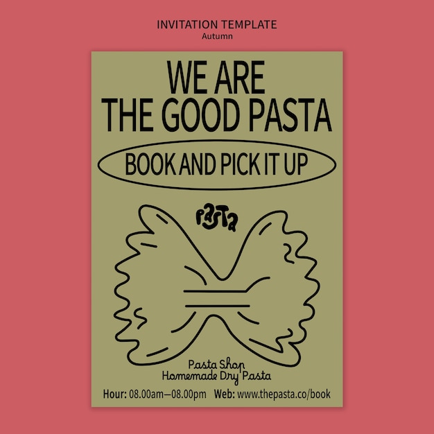 Free PSD pasta template design