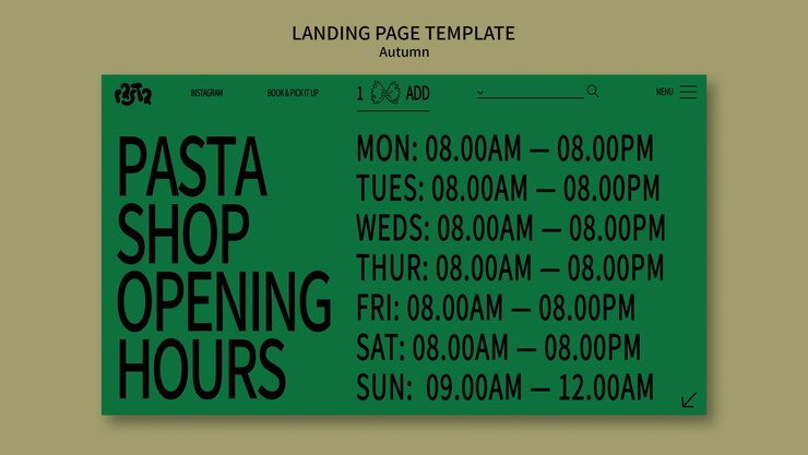 Free PSD pasta template design