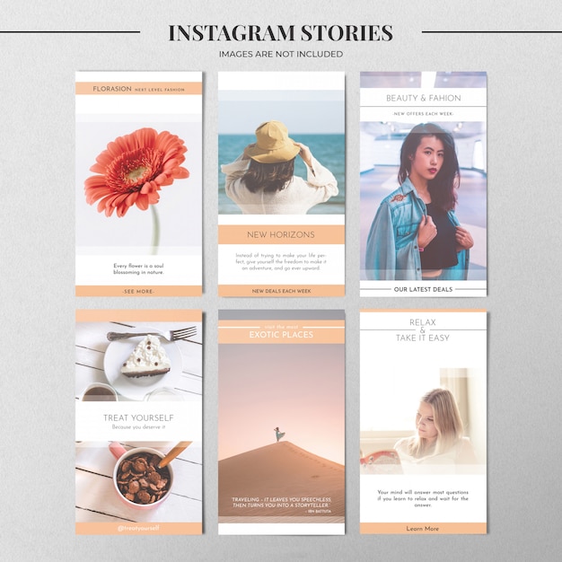 Free PSD pastel instagram story template