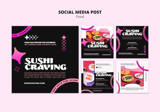 pastel-neon art deco food template