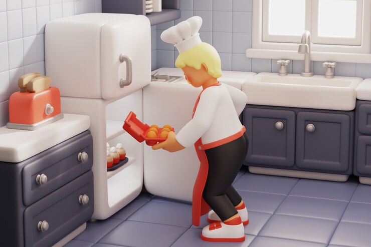 Free PSD pastry chef in the kitchen