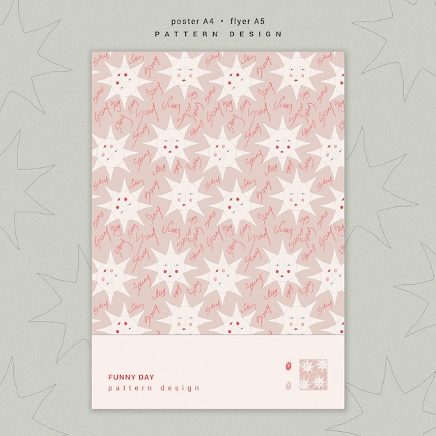 PSD gratuito modello di poster design pattern