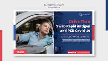 Free PSD pcr covid19 test banner template