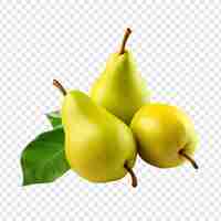 Free PSD pears isolated on transparent background