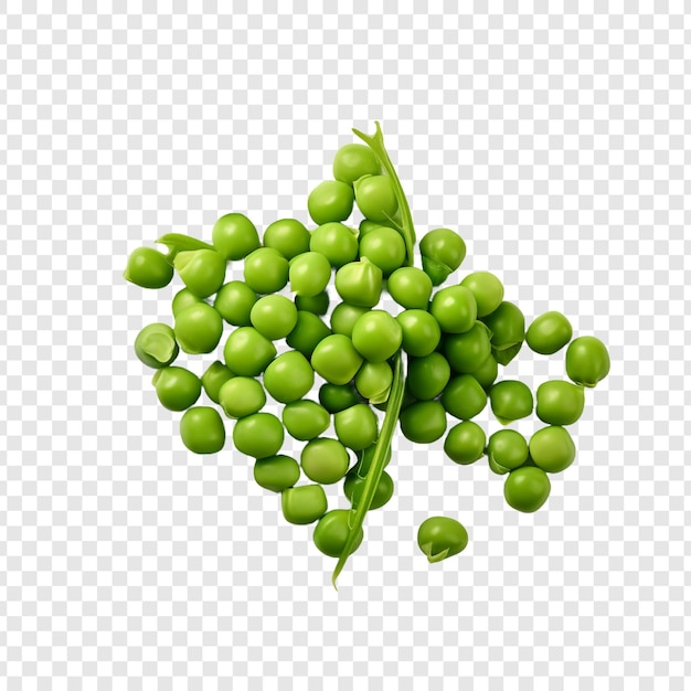 Free PSD peas isolated on transparent background