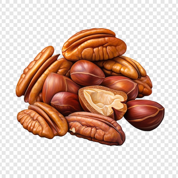 Pecan isolated on transparent background