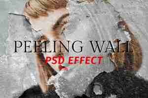 Free PSD peeling wall psd effect photoshop add-on