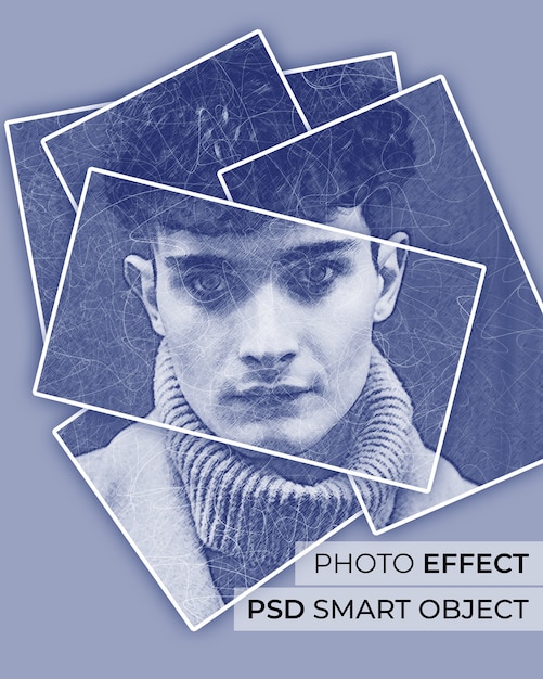 Free PSD pencil drawing photo effect