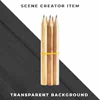 Free PSD pencil object transparent psd