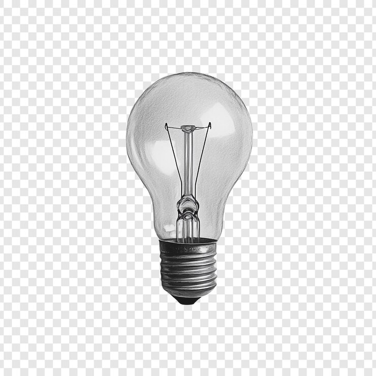 मुफ़्त PSD a pencil sketch of a classic light bulb symbol of ideas and innovation