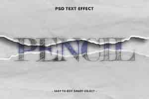 Free PSD pencil sketch editable text effect