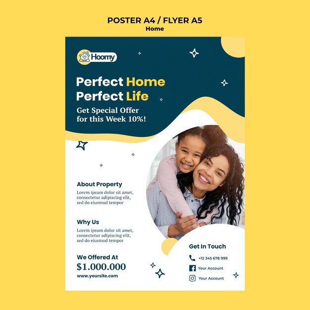 Perfect home poster template