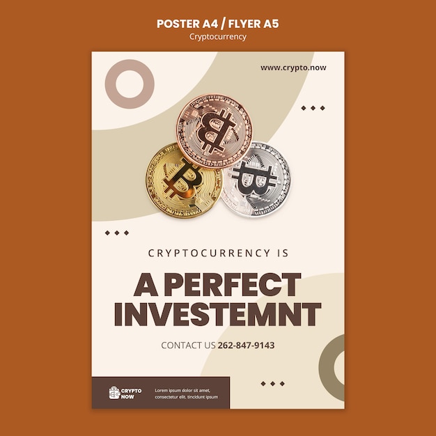 PSD gratuito modello di poster di investimento perfetto