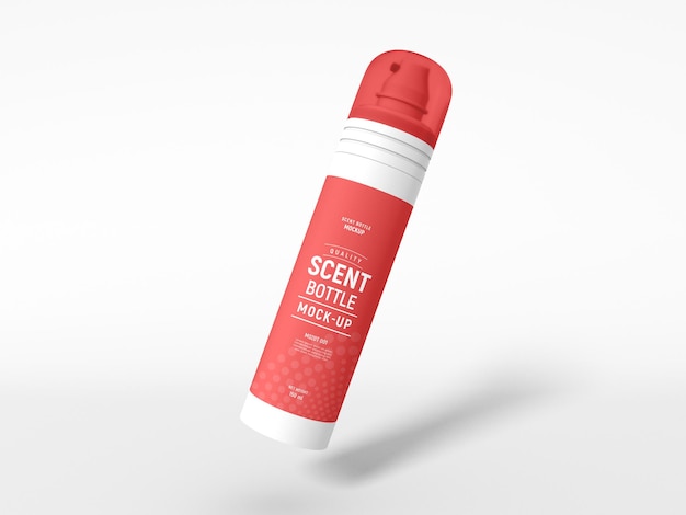 Perfume spray bottle packaging mockup