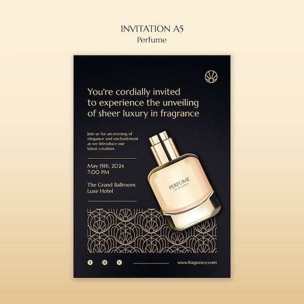 Free PSD perfume template design