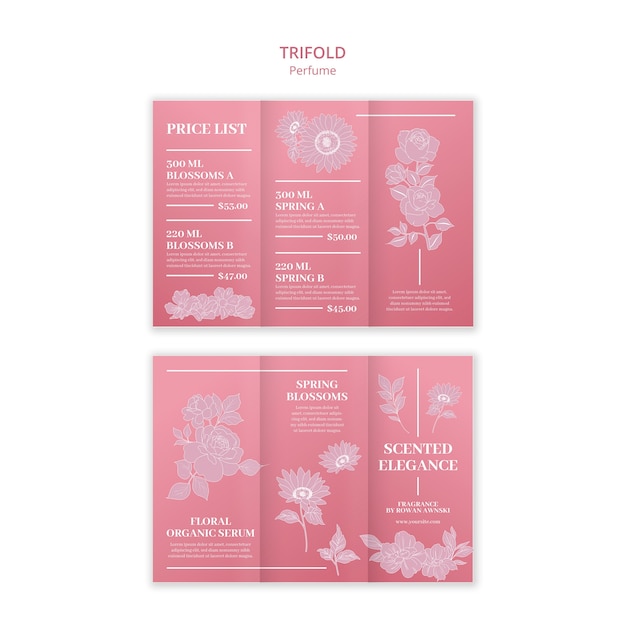 Free PSD perfume template design