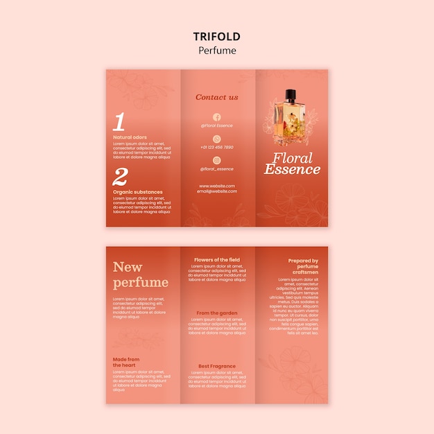 Free PSD perfume template design