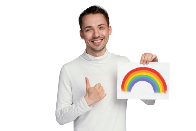 Free PSD person celebrating their sexual orientation