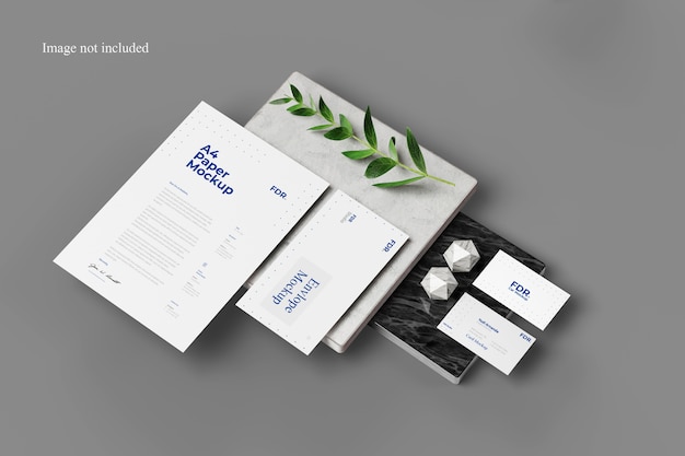 Perspective stationery mockup