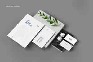 PSD gratuito prospettiva stationery mockup