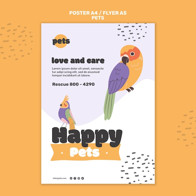 Pet adoption print template