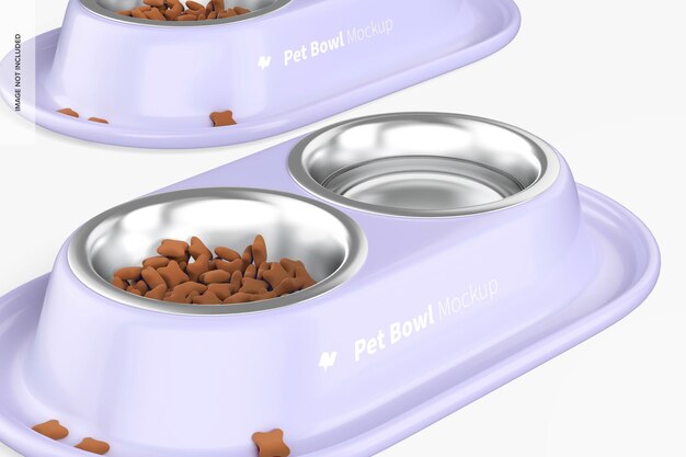 Download Premium PSD | Pet bowl mockup, close up