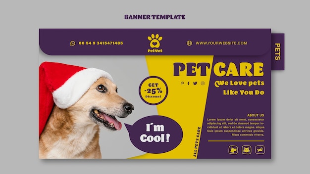 Pet care horizontal banner