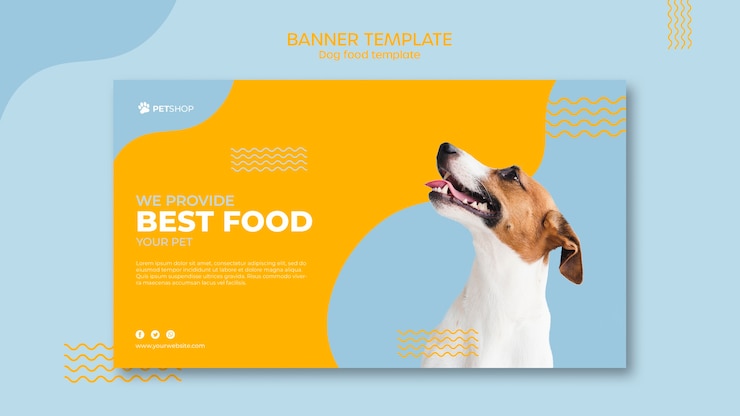 Free PSD pet shop banner template concept