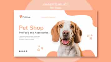 Free PSD pet shop banner template