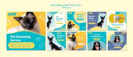 Free PSD pet sitting job instagram post set