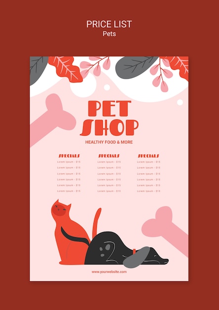 Free PSD pets template design